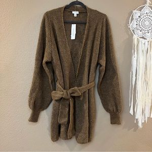 NWT Topshop Belted Blouson Sleeve Cardigan